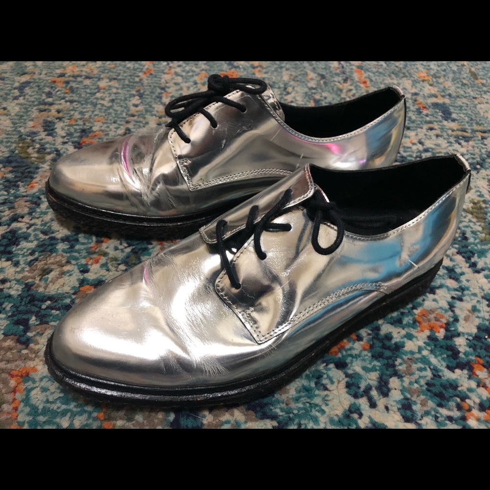 Opening Ceremony Metallic Loafers, size 7.5
